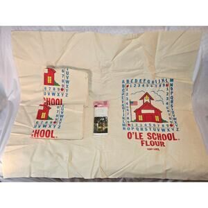 Flour Sack Children Jumper Pattern Kit and 3 Flour Sacks O'le School Flour New